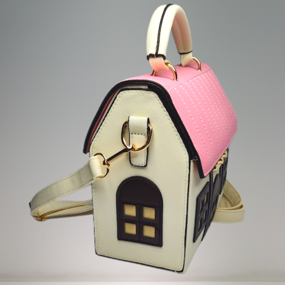 Pink White House Purse – Dramatic Wardrobe display picture 2