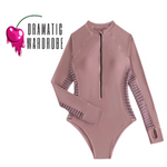 Mauve One-Piece Bathing Suit