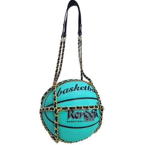 Turquoise Basketball Purse