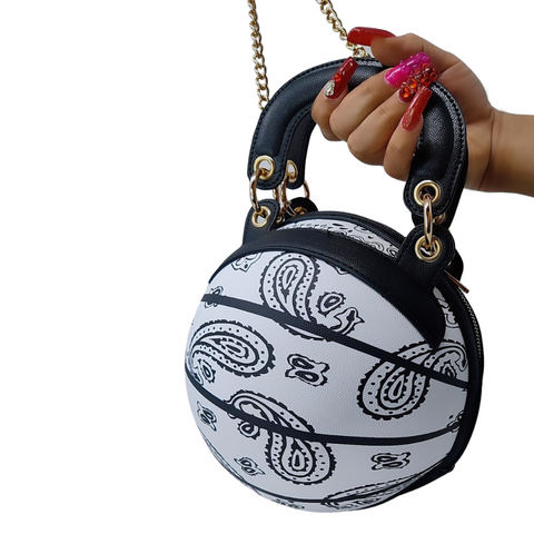 White Basketball Purse