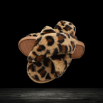 Brown Leopard Plush Slippers